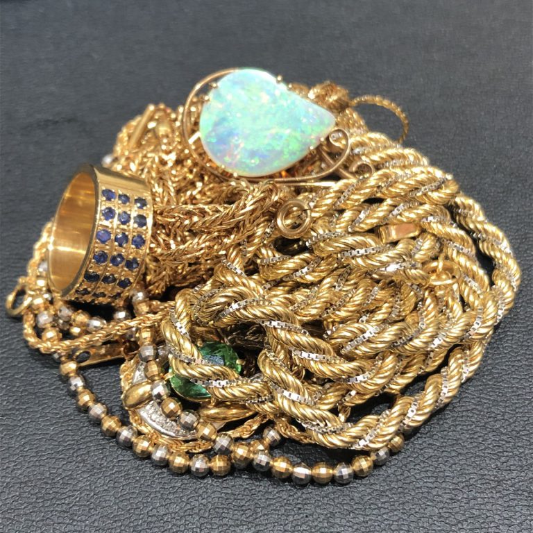 K18・Pt850ハーフコンビ ネックレス / K18リング