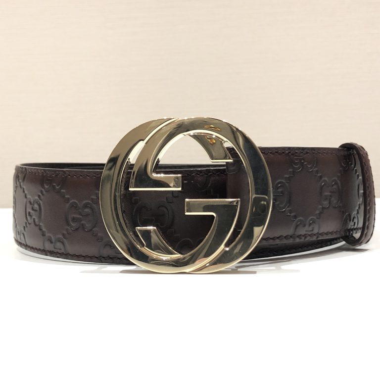 GUCCI インターロッキング GG レザー ベルト