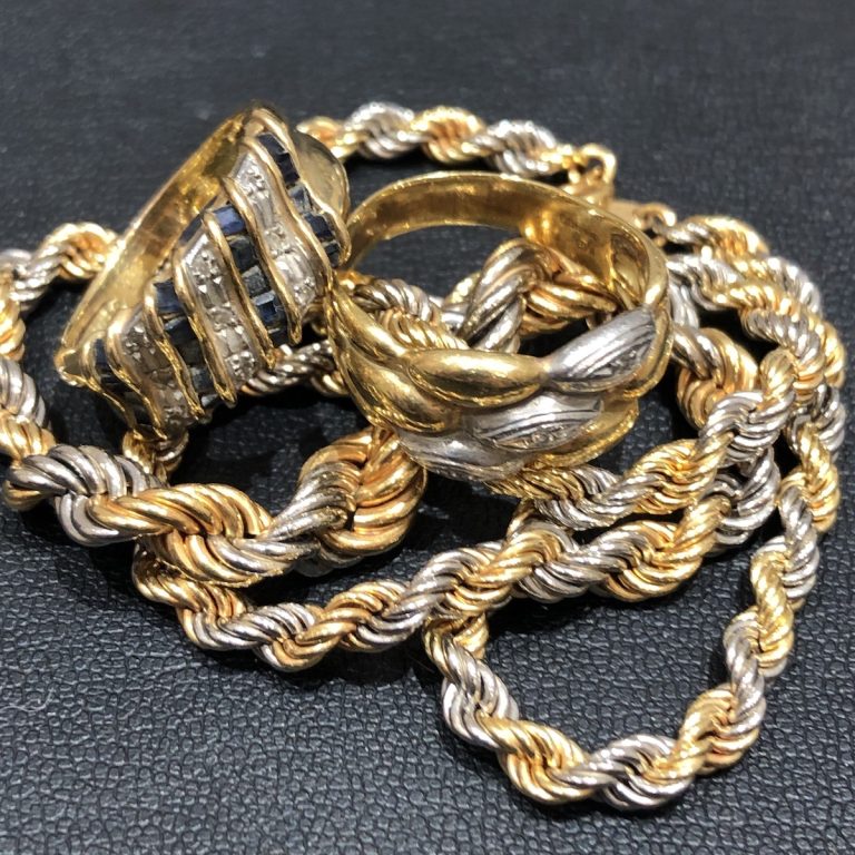 K18/Pt900 / ネックレス リング