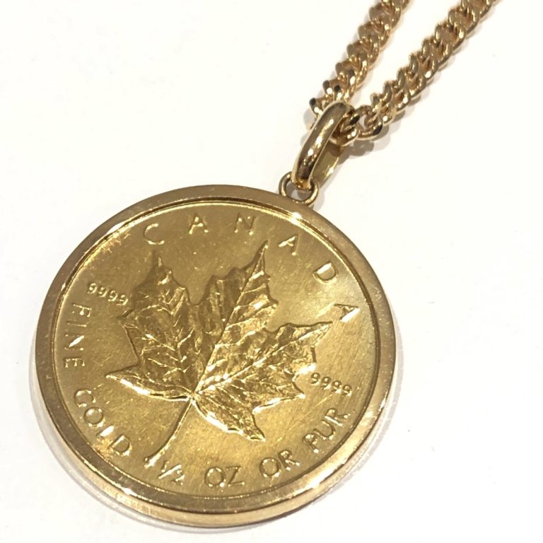 K18 / K24 / メイプルリーフ / 1/2oz / ネックレス